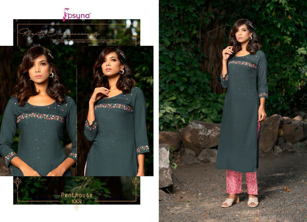 Penthouse By Psyna Kurtis With Bottom Catalog